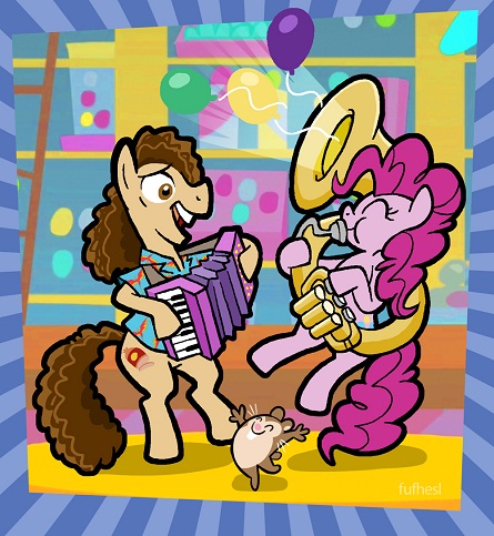 Weird Al Flankovic and Pinkie Pie together in one room would go something like this with Harvey the Wonder Hamster