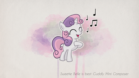 Sweetie Belle is best Cuddly Mini Composer
