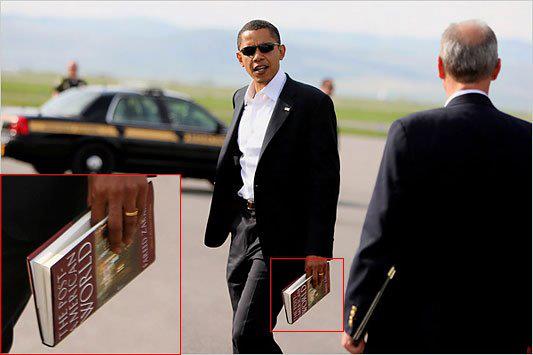 The name of the book Obama is holding is The Post-American World