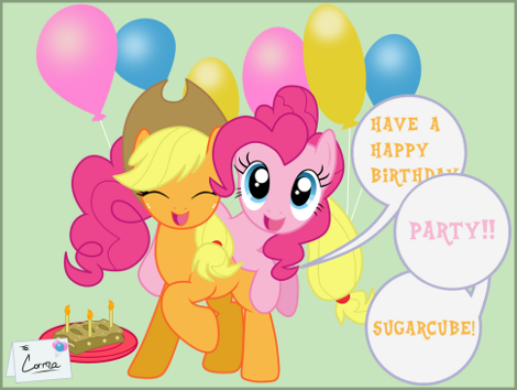 Happy Birthday to Lauren Faust from Apple Jack and Pinkie Pie