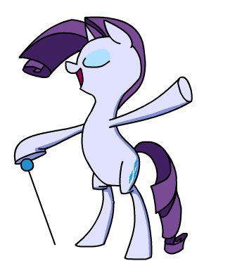 Rarity has a cane because she's a class act