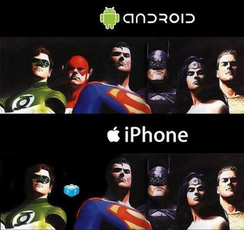 iPhones do not support Flash, of Justice League or Adobe