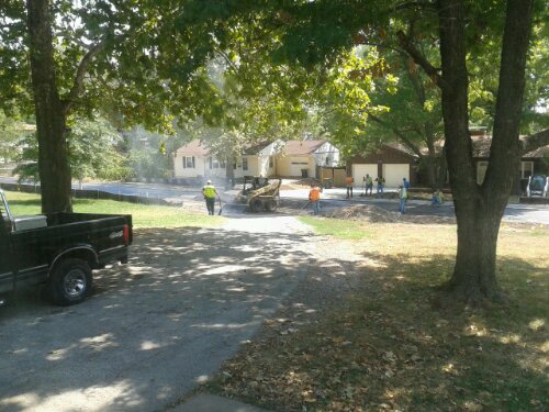 The contractor completed the asphalt work on our driveway